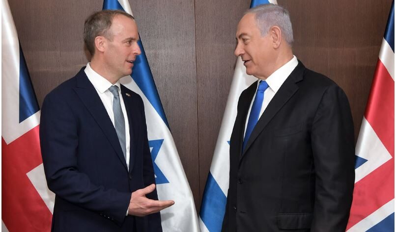 Click to enlarge dominic raab netanyahu britain