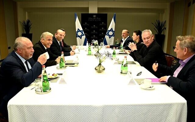 Click to enlarge israel coalition netanyahu opposition leiberman yapid bennett israel