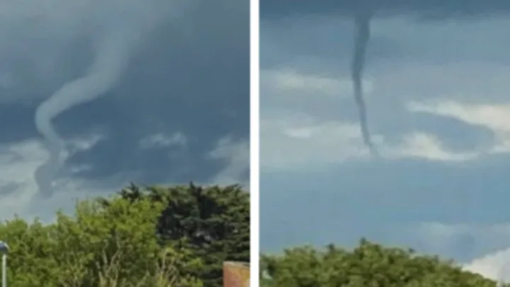 The funnel cloud was seen across Bristol and South Gloucestershire.