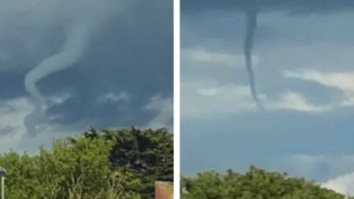 Click to enlarge The funnel cloud was seen across Bristol and South Gloucestershire.