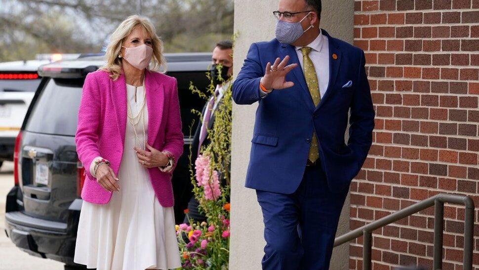 Click to enlarge jill biden miguel cardona