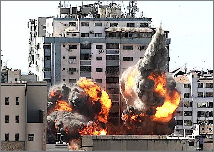 Gaza media building
