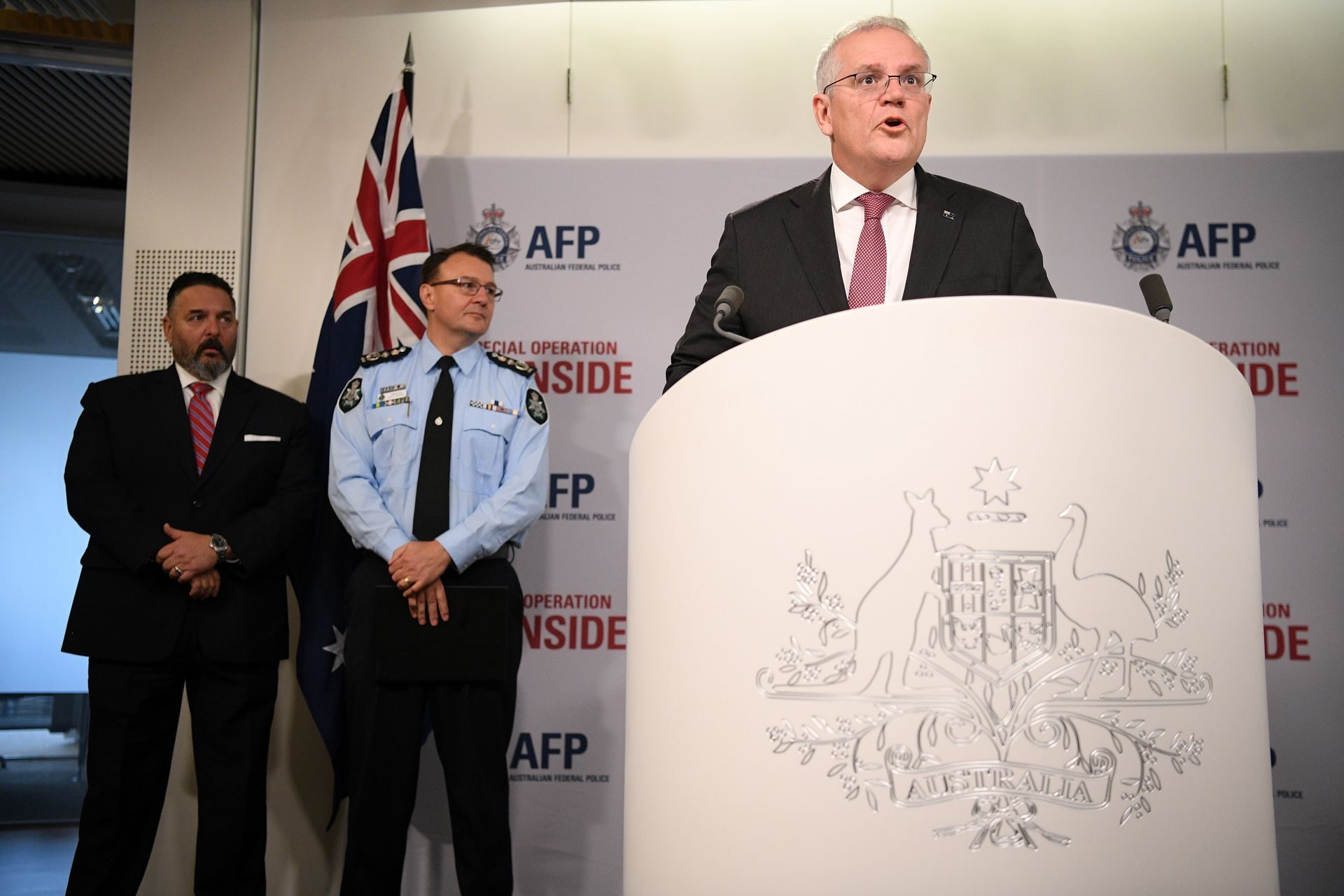 Click to enlarge Australian Prime Minister Scott Morrison