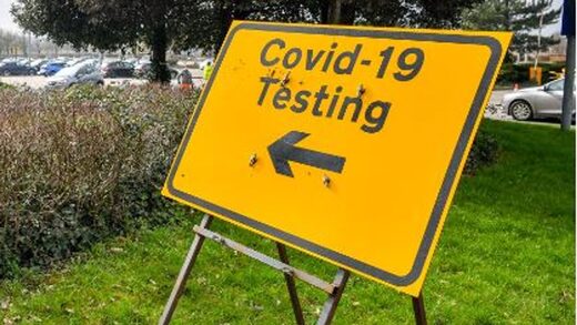 COVID testing sign