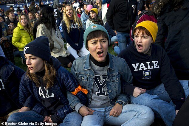 Click to enlarge Yale students