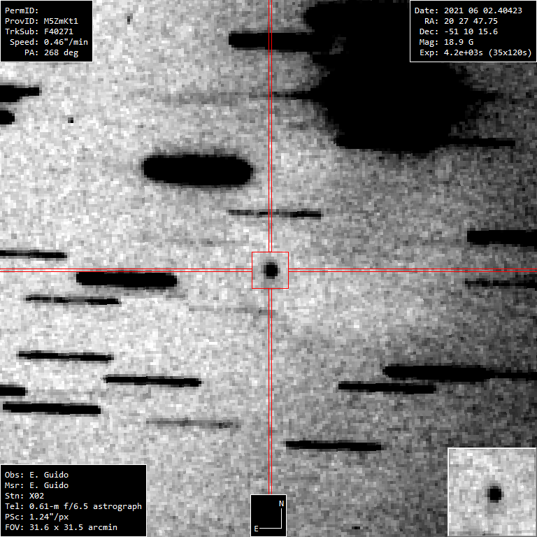 Click to enlarge Comet C/2021 K2 (MASTER)