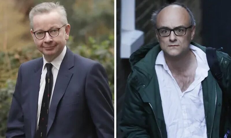 Dominic Cummings and the Cabinet Office minister, Michael Gove.