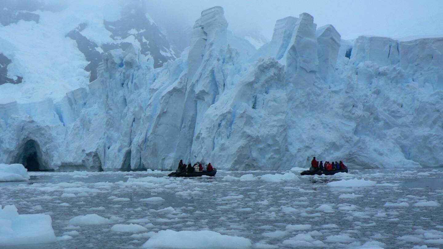 Click to enlarge Ice in Paradise Harbour, Antarctica.