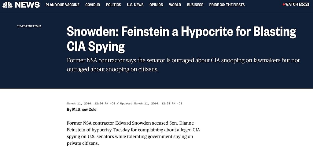 Click to enlarge snowden domestic spying nsa headline