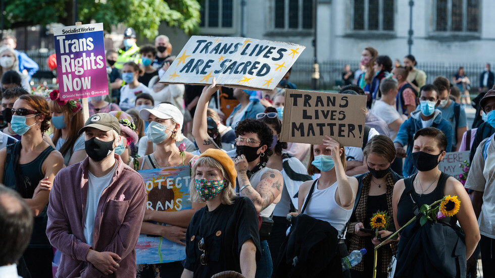 Click to enlarge Transgender rally