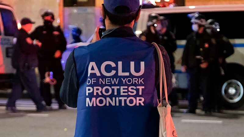 Click to enlarge ACLU protest monitor new york city
