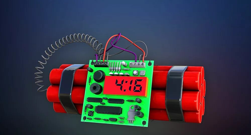 home made bomb explosive amateur graphic