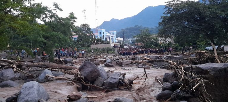 Flood damage in Santa Catarina Ixtahuacán, department of Sololá, Guatemala, June 2021.