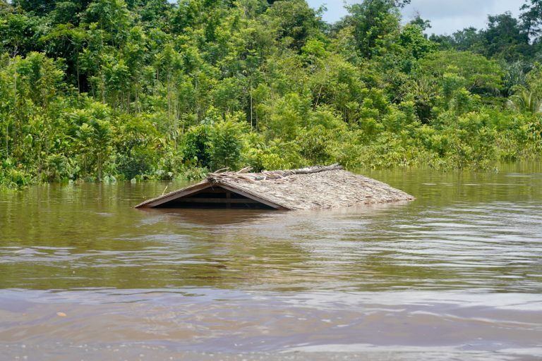 Flooding Pomeroon-Supenaam Region, Guyana, June 2021.