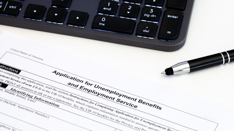 Click to enlarge unemployment application