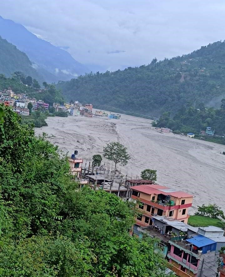 Floods in Sindhupalchowk, Nepal, June 2021.