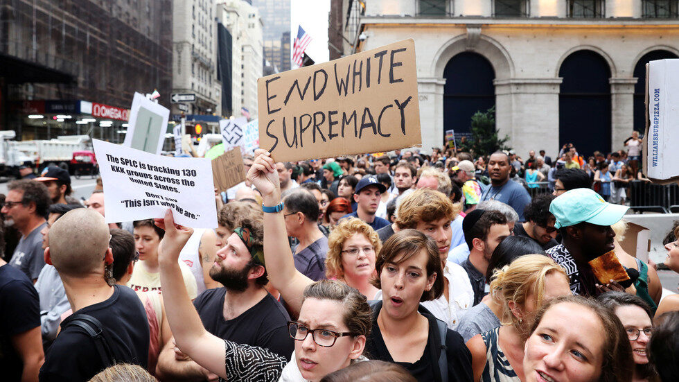Click to enlarge white supremcy protest blm