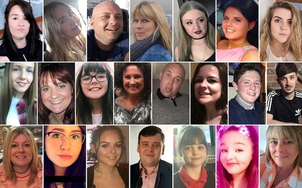 Click to enlarge people, Manchester bombing victims.