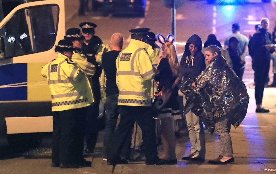 Click to enlarge aftermath of the Manchester Arena bombing