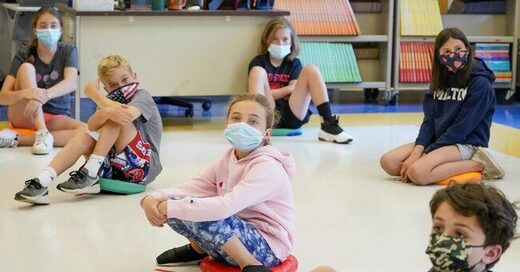 Children in masks