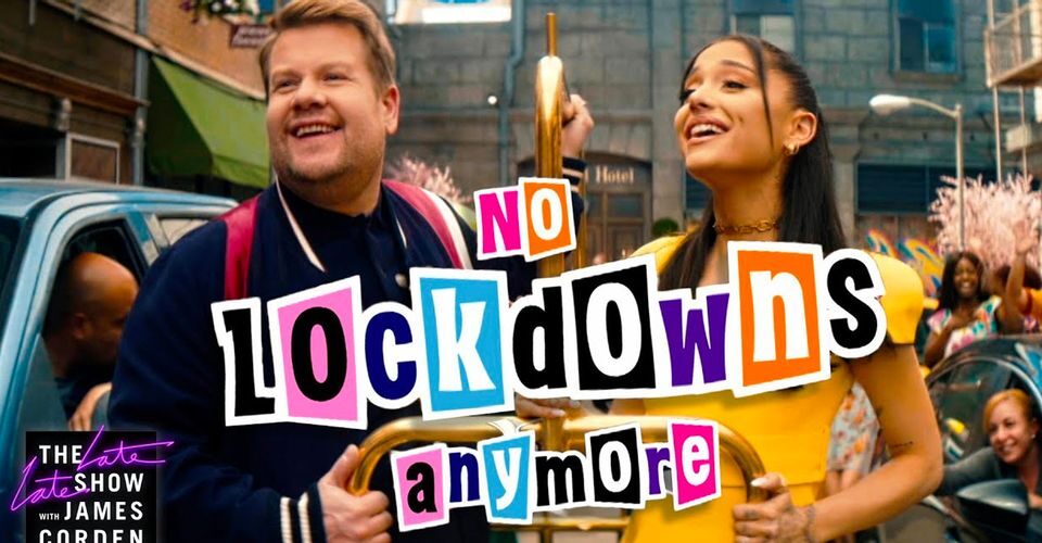 Click to enlarge Ariana Grande James Corden