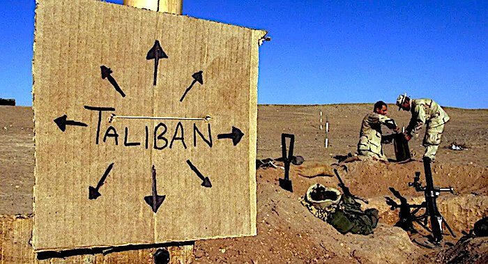 Taliban warning sign