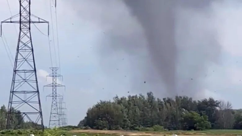 A tornado was observed late Monday afternoon in Mascouche, Quebec