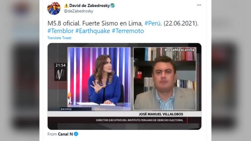 Peru earthquake