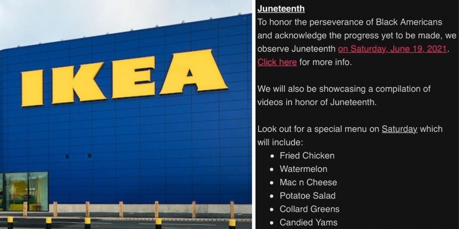 ikea juneteenth menu