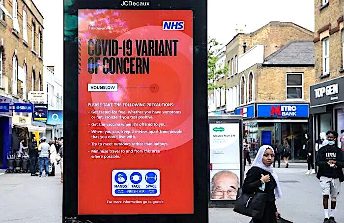 Click to enlarge COVID Variant sign