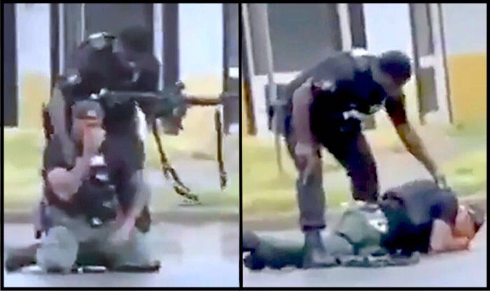 Officer in tears