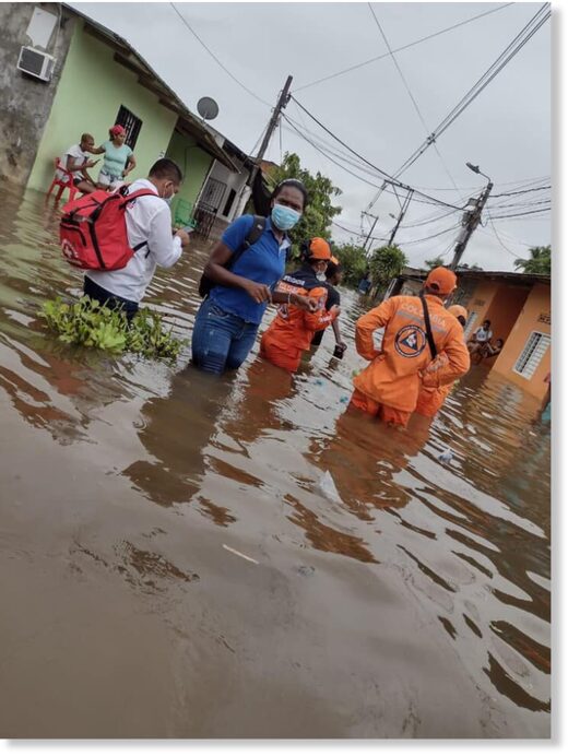 Floods El Bagre, Antioquia, 09 June 2021.
