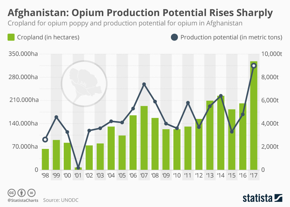 Click to enlarge Afghanistan opium production