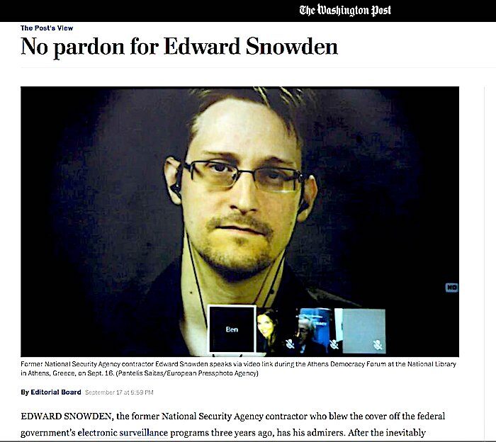 No pardon snowden