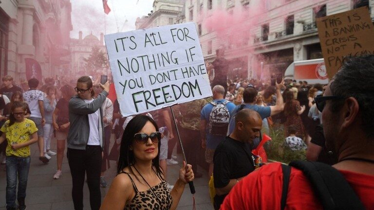 london protest lockdowns