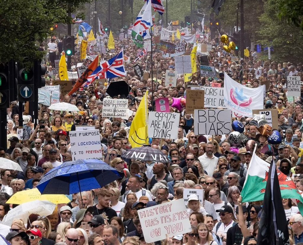 london anti lockdown protest