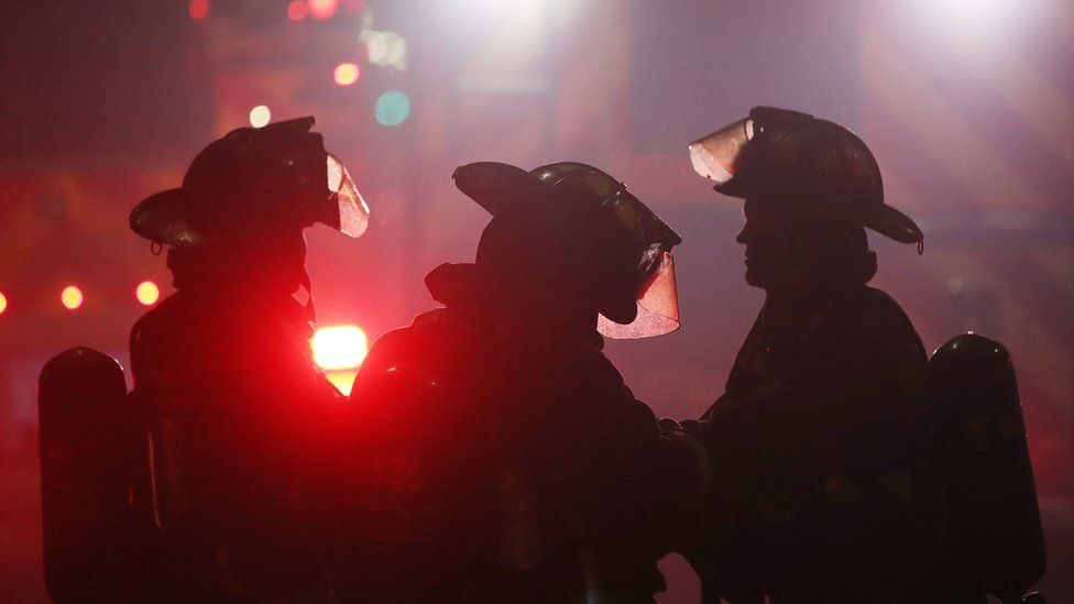 Click to enlarge Canadian firefighters