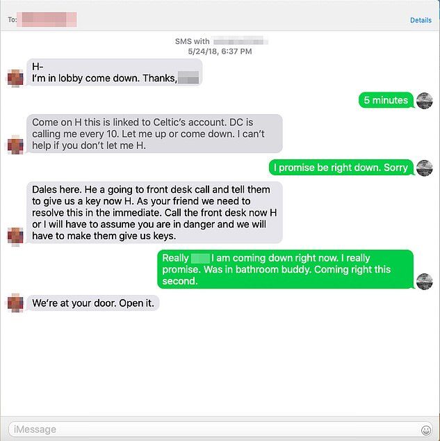 Click to enlarge text messages hunter Biden secret service retired prostitutes