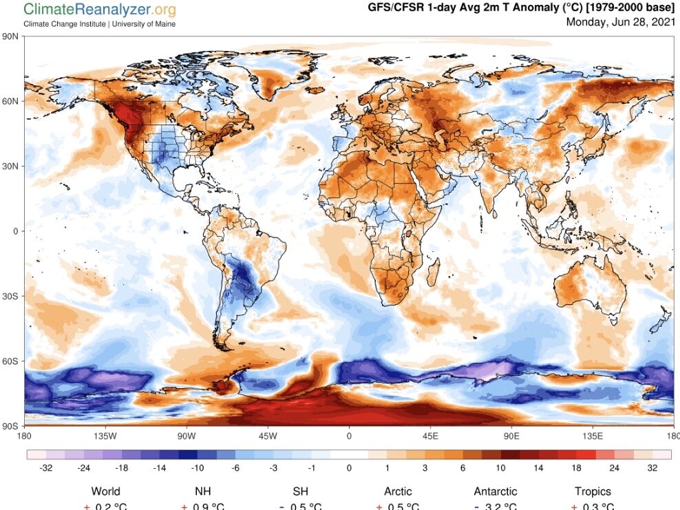 Global temps map