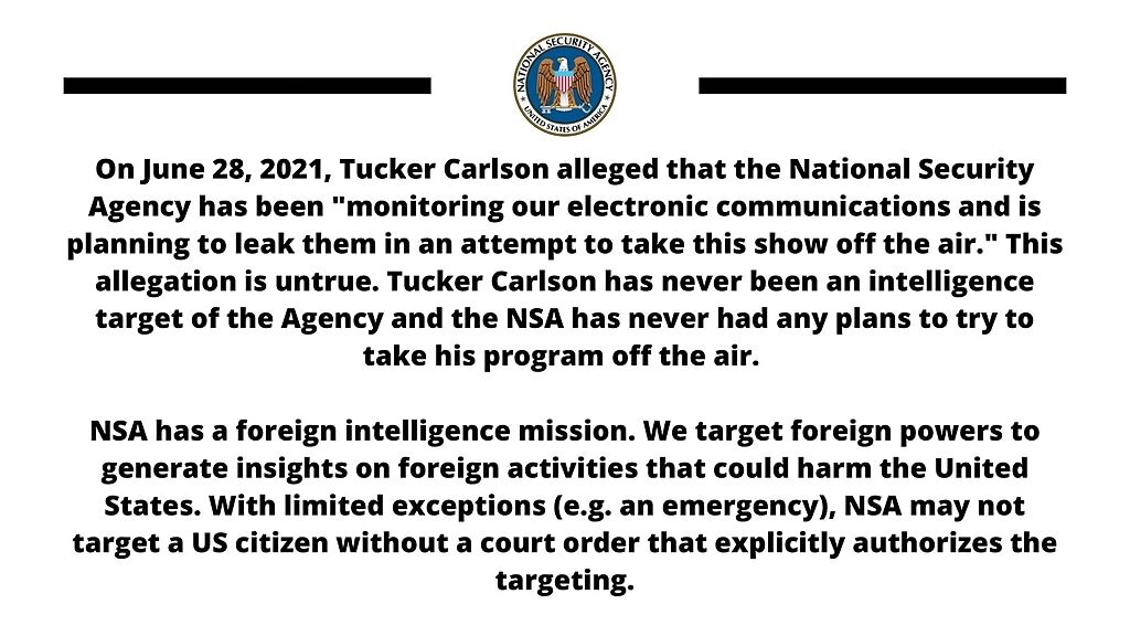 Click to enlarge tucker carlson NSA denial