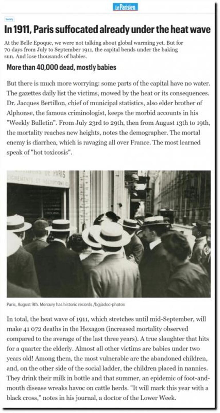 Click to enlarge 1911 Paris heatwave