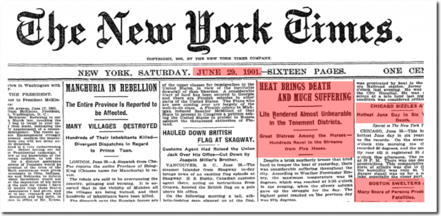 Click to enlarge 1901 New York heatwave