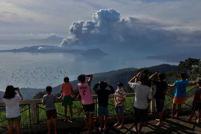 erupts