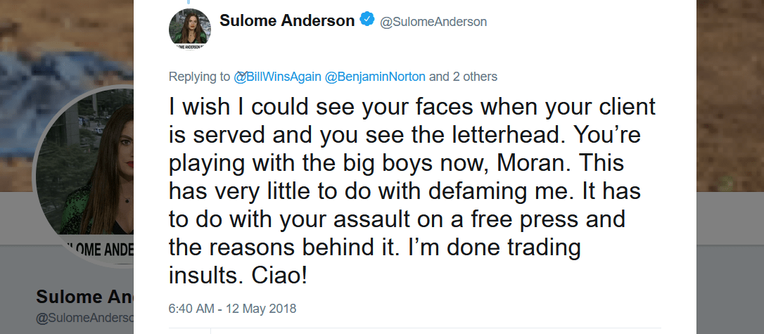 Click to enlarge grayzone threat sulome Anderson lawsuit
