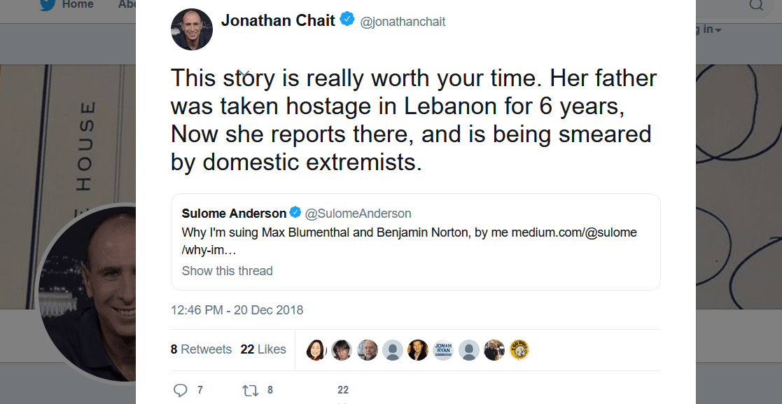 Click to enlarge jonathan chait sulome anderson lawsuit grayzone