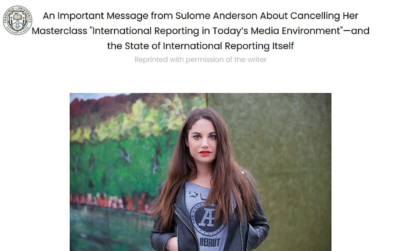 Click to enlarge Sulome Anderson cancel class grayzone lawsuit