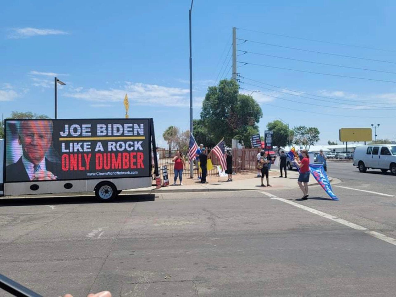 Click to enlarge jill biden arzona trump supporters
