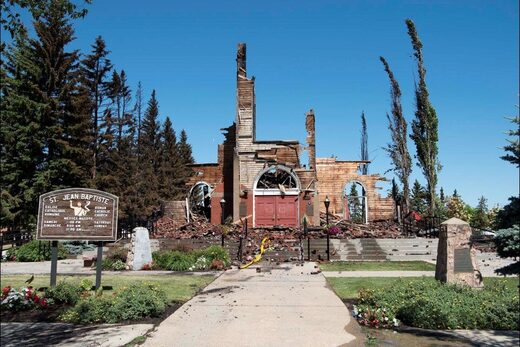 Another Canadian church goes up in flames, amid suspicion arson attacks are linked to unmarked graves discoveries
