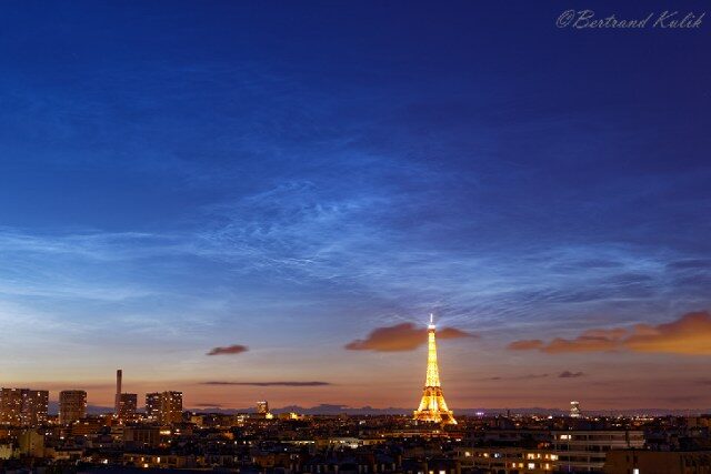 Click to enlarge NLCs over Paris, France on June 19, 2021