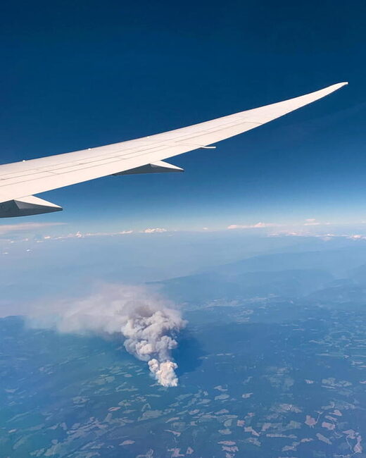 Click to enlarge Lytton canada wildfire aerial shot
